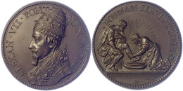 Bronzemedaille Anno XIII = 1667 Von Morone Und Hamerani. Fußwaschung Am Gründonnerstag. 41 Mm. Vorzüglich/Stempelglanz P - Autres & Non Classés