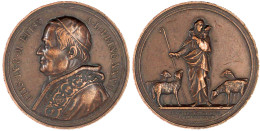 Bronzemedaille 1877 Von Bianchi. 50jähriges Bischofsjubiläum. 44 Mm. Bartolotti XXXII, 1 Sehr Schön/vorzüglich, Kl. Krat - Autres & Non Classés