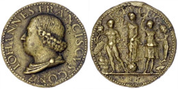 Bronzegussmedaille O.J. (1478) Von Pier Jacopo Di Antonio Alari Bonacolsi ("Antico"). Büste Des Gianfrancesco Gonzaga Vo - Autres & Non Classés