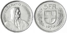 Fehlprägung Des 5 Franken Alphirt 1967 B. Randschrift ***DOMINUS Vor Gesicht. Vorzüglich, Selten. HMZ 2-1331. - Altri & Non Classificati