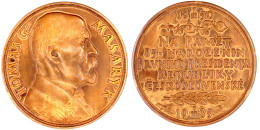 Bronzemedaille V. Spaniel 1935 Auf Präsident Thomas G. Masaryk. Brb. N.r./Schrift Und Daten. 60 Mm. Im Nicht Zugehörigen - Tchécoslovaquie