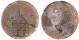 Kupfer-Token 1717. Stark Umgelaufener Englischer Halfpenny, Graviert Für Joseph Hickman (1670 Marlborough, England Bis 1 - Altri & Non Classificati