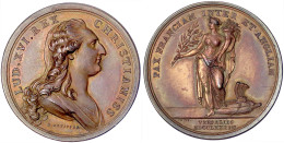 Französ. Bronzemedaille 1783 Von Duvivier. Friedensvertrag Von Versailles (Friedensschluss Englands Mit Den Nordamerikan - Altri & Non Classificati
