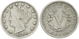 5 Cents 1886, Philadelphia. Schön/sehr Schön, Kratzer, Sehr Selten. Krause/Mishler 112. - Autres & Non Classés