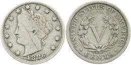 5 Cents 1886, Philadelphia. Schön/sehr Schön, Kratzer, Sehr Selten. Krause/Mishler 112. - Altri & Non Classificati