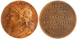 Bronzemedaille 1904 Von Daniel Dupuis. Louisiana Purchase Exposition St. Louis. 32 Mm. Vorzüglich - Autres & Non Classés