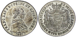 20 Kreuzer 1806 IH, Wien. Vorzüglich/Stempelglanz, Selten. Slg. Unger 1973. Holzm. S. 66. - Gouden Munten