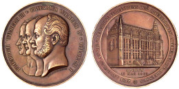 Große Bronzemedaille 1865 Der Gebr. Wiener. 50 J. Vereinigung Der Rheinprovinz Mit Preussen. Köpfe Der Könige Friedrich  - Other & Unclassified