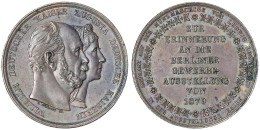 Bronzemedaille Zur Berliner Gewerbeaustellung 1879. Doppelportrait N.r., Wilhelm I., Augusta/geprägt Auf Der Münzmaschin - Altri & Non Classificati