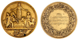 Bronzemedaille O.J.(1888), Von Kullrich Bei Loos. Für Landwirtschaftliche Leistungen. 34 Mm. Sehr Schön/vorzüglich, Kl.  - Otros & Sin Clasificación