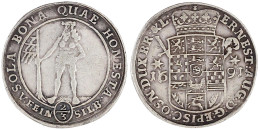 2/3 Feinsilbertaler 1691, Zellerfeld. Wilder Mann/Wappen. Sehr Schön Schöne Patina, Selten. Welter 1970. Davenport. 394. - Autres & Non Classés