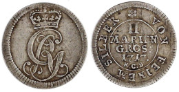 II Mariengroschen Feinsilber 1717 HCB, Clausthal. Gekröntes Monogramm. Sehr Schön/vorzüglich. Welter 2272. Fiala 3416-18 - Autres & Non Classés