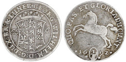 1/3 Taler 1692 JJ-J, Celle. Springendes Ross. Fast Sehr Schön, Selten. Welter 1600. Fiala 1497-99. Knigge 2368. Knyphaus - Autres & Non Classés