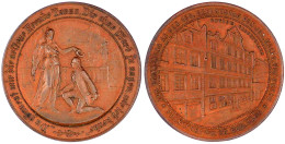 Bronzemedaille 1899 V. Oppenheim A. D. 150. Geb. Goethes. Muse Bekränzt Knienden Jungen Goethe/Goethes Geburtshaus. 40 M - Autres & Non Classés