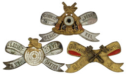 3 Abzeichen Des 19.Jh. Osnabrücker Schützenverein "Lustgarten", Schützenverein Schinkel 1897, (Bergbau-) Unterstützungs- - Autres & Non Classés