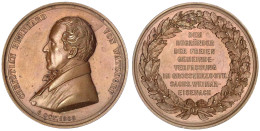 Bronzemedaille 1868 Von Facius Und Helfricht, Auf Christian Bernhard Von Watzdorf, Begründer Der Freien Gemeindeverfassu - Autres & Non Classés