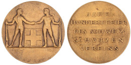 Bronzemedaille 1924 Von Hans Frei. Schützenfest In Aarau. 50 Mm. Vorzüglich. Richter 45c. - Non Classificati