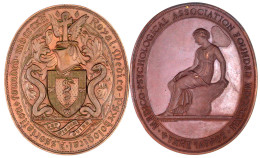 4 Bronzemedaillen: 2 Verschiedene Hoch-ovale Bronze-Preisedaillen Um 1900, Der Royal Medico-Psychological Association Fo - Zonder Classificatie