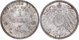 1910 D. Stempelglanz. Jaeger 17. - 2, 3 & 5 Mark Zilver