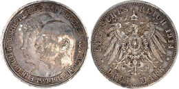 3 Mark 1914 A. Silberne Hochzeit. Gutes Sehr Schön, Patina. Jaeger 24. - 2, 3 & 5 Mark Argento