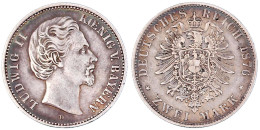 2 Mark 1876 D. Gutes Sehr Schön, Schöne Patina. Jaeger 41. - 2, 3 & 5 Mark Silber