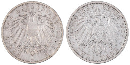 2 Mark 1907 A. Sehr Schön/vorzüglich. Jaeger 81. - 2, 3 & 5 Mark Silber