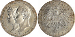 5 Mark 1904 A. Zur Hochzeit. Gutes Vorzüglich. Jaeger 87. - 2, 3 & 5 Mark Silver