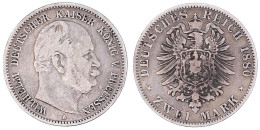 2 Mark 1880 A. Seltenes Jahr. Fast Sehr Schön. Jaeger 96. - 2, 3 & 5 Mark Silver