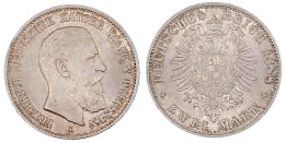 2 Mark 1888 A. Vorzüglich/Stempelglanz. Jaeger 98. - 2, 3 & 5 Mark Silber