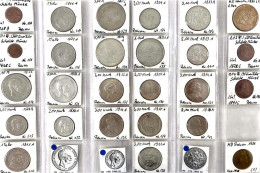 Typensammlung, 24 Münzen Und 2 Medaillen, Dabei 20 Silbermünzen: Krönungstaler 1861, Siegestaler 1866 Und 1871; 1, 2, 3  - 2, 3 & 5 Mark Argento