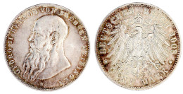 5 Mark 1908 D. Kurzer Bart. Sehr Schön/vorzüglich, Kl. Kratzer. Jaeger 153 B. - 2, 3 & 5 Mark Silver