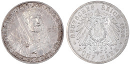 5 Mark 1908. Universität Jena. Vorzüglich, Kl. Randfehler. Jaeger 161. - 2, 3 & 5 Mark Zilver