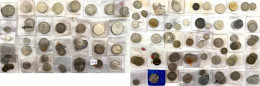 Ca. 100 Münzen Aus Aller Welt. Auch Etwas Silber, U.a. Schweiz 5 Franken, Preussen 2 Mark, Kanada, Österreich, Russland, - Sammlungen