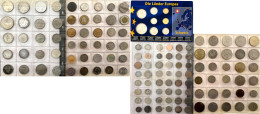 128 Münzen Und Ein KMS: Schweiz, USA, Österreich, Spanien, Niederlande, Deutschland, Usw. Auch Etwas Silber. Unterschied - Sammlungen