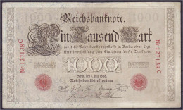 1000 Mark 1.7.1898. Serie C, Unterdruckbuchstabe A. III. Rosenberg 18. Grabowski. DEU-14. Pick 21. - Sonstige & Ohne Zuordnung