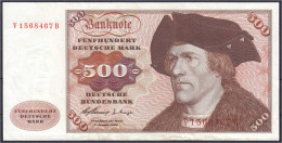 500 Deutsche Mark 2.1.1960. Serie V/B. III, Selten. Rosenberg 267a. Grabowski. BRD-11a. Pick 23. - Altri & Non Classificati