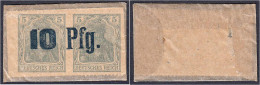 Stadt, 10 Pfg. O.D. Hülle (ungemustert) Mit Blauem Wertaufdruck, Ohne Stempel. I-II. Tieste 0030.10.06 A. - [11] Emisiones Locales