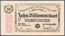 Stadt, 10 Bio. Mark 6.11.1923. Ohne Wz., Eckiger Punkt Bei NO. I. Dießner. 212.4. - [11] Local Banknote Issues