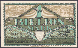 Stadt, 1 Bio. Mark Nov. 1923. Wz. Rundwaben, Mit KN. I. Dießner. 038.2. - [11] Local Banknote Issues