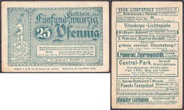 Gesellschaft Für Gutscheinreklame, 25 Pfg. 1.12.1919. Ohne Wz. III. Tieste 0460.090.07. - [11] Local Banknote Issues