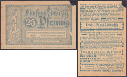 Gesellschaft Für Gutscheinreklame, 25 Pfg. 1.1.1920. Ohne Wz. III-IV, Fehstelle. Tieste 0460.090.12. - [11] Local Banknote Issues