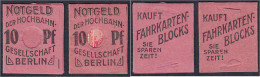 Hochbahn-Gesellschaft Berlin, 2x 10 Pfg. O.D. Kartonhüllen, 1x Mit Und 1x Ohne Briefmarke. I-II. Tieste 0460.125.02. - [11] Emissioni Locali