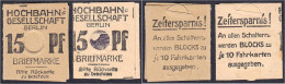 Hochbahn-Gesellschaft Berlin, 2x 15 Pfg. O.D. Kartonhüllen, 1x Mit Und 1x Ohne Briefmarke. I-II. Tieste 0460.125.21. - [11] Emissioni Locali