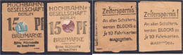 Hochbahn-Gesellschaft Berlin, 2x 15 Pfg. O.D. Kartonhüllen Mit Briefmarkeneinlage. I-II. Tieste 0460.125.21. - [11] Emissions Locales