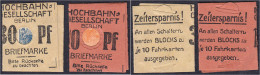 Hochbahn-Gesellschaft Berlin, 10 Und 30 Pfg. O.D. Kartonhüllen Mit Briefmarkeneinlage. I-II. Tieste 0460.125.23,30. - [11] Emissioni Locali