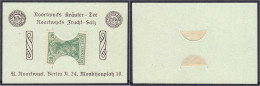 A. Noortwyk, Kräuter - Tee, Frucht - Salz, 20 Pfg. O.D. Karton Mit Briefmarkeneinschub. I. Tieste 0460.195.01. - [11] Local Banknote Issues