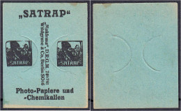 Satrap, Photo-Papiere Und - Chemikalien, Ohne Wert (Briefmarke) O.D. Karton Mit Briefmarkeneinschub. II-III. Tieste 0460 - [11] Emissioni Locali