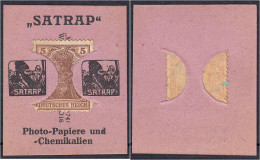 Satrap, Photo-Papiere Und - Chemikalien, 5 Pfg. O.D. Karton Mit Briefmarkeneinschub. II+ Tieste 0460.210.01. - [11] Emissions Locales