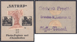 Satrap, Photo-Papiere Und - Chemikalien, 5 Pfg. O.D. Karton Mit Briefmarkeneinschub. II. Tieste 0460.210.01. - [11] Emissions Locales