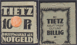 Tietz, 10 Pfg. O.D. Kartonhüllen Mit Briefmarkeneinlage. II. Tieste 0460.260.02. - [11] Emissions Locales